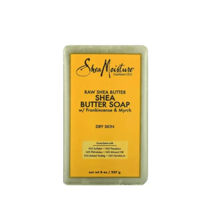 Shea Moisture Raw Shea Butter Bar Soap with Frankincense and Myrrh.