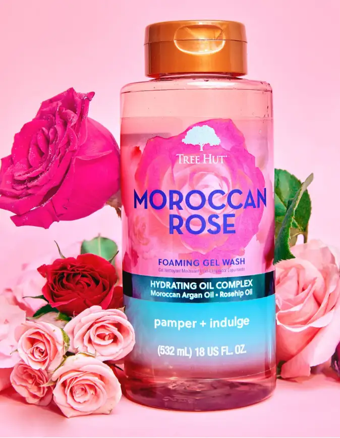 moroccan rose foaming gel wash with Hydrating Oil Complex for Nourished, Glowing Skin
