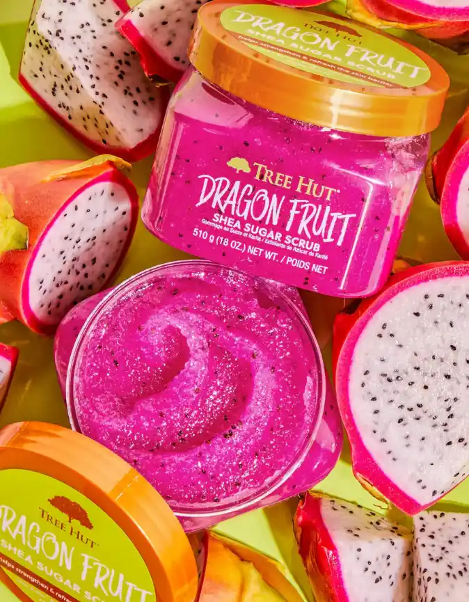 Dragon Fruit Shea Sugar Scrub with Shea Butter & Prickly Pear Oil for Smooth, Radiant Skin