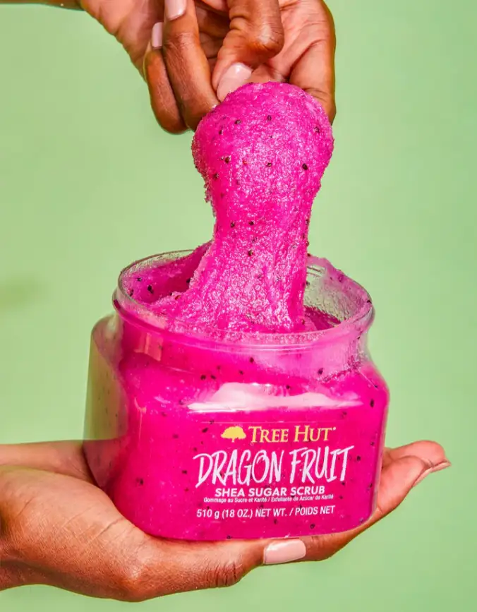 Dragon Fruit Shea Sugar Scrub with Shea Butter & Prickly Pear Oil for Smooth, Radiant Skin