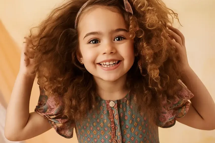 curly hair kid