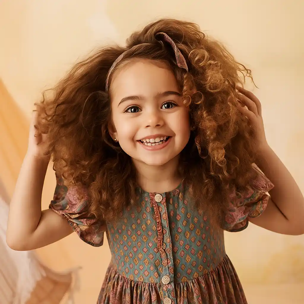 curly hair kid